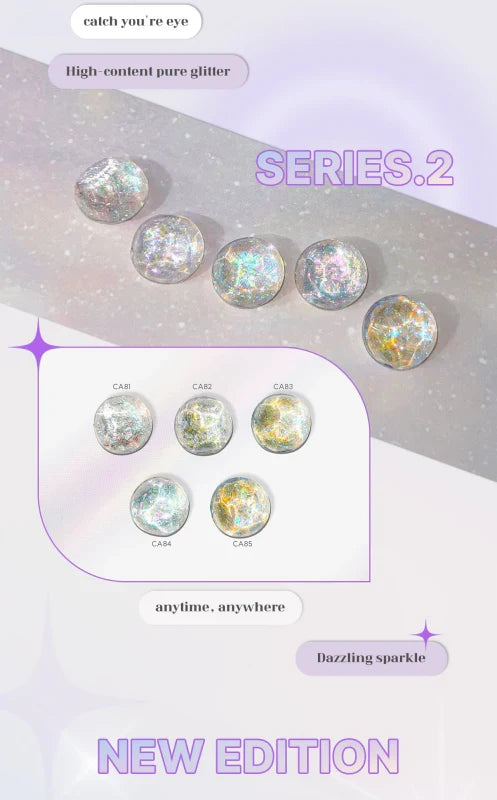 MITHMILLO Flower Cakegel Series 2 Flake Glitter Collection