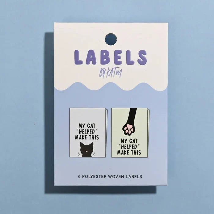 My Cat "Helped" Me Make This Woven Labels