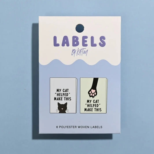 My Cat "Helped" Me Make This Woven Labels
