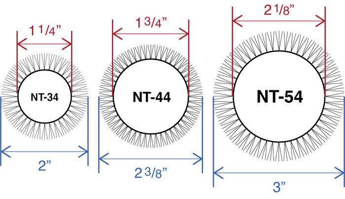 Barrel & Bristle Diameters