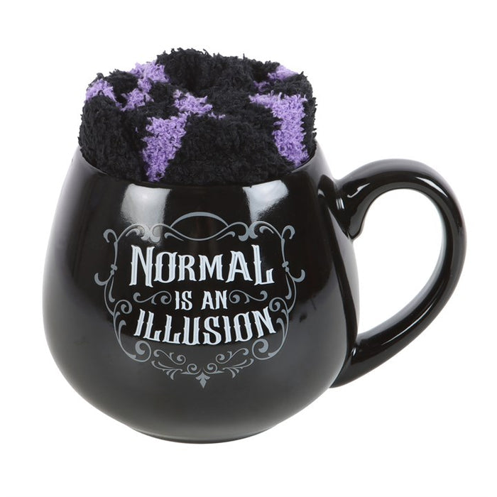 Normal is an Illusion Gothic Mug and Socks Set 🇬🇧