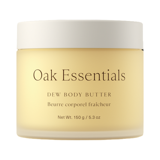 Jar of Oak Essentials Dew Body Butter on a white background