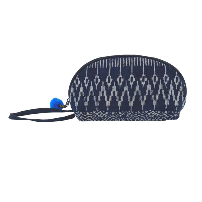 Oasis Batik Coin Cosmetic Bag Indigo - Thailand