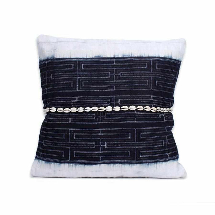 Oasis Del Mar Indigo Batik Pillow Cover - Thailand