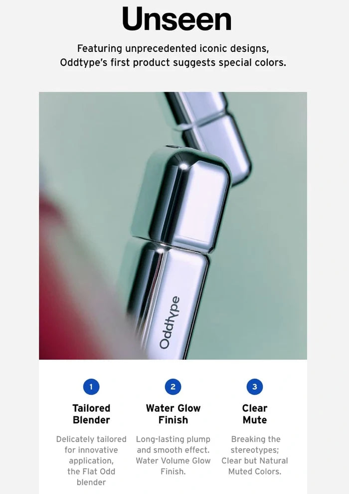 Advertisement for Oddtype products with text about special colors and features.