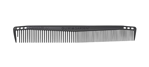 Olivia Garden CarbonLite carbon Cutting comb 7" # CL-1 - Palms Fashion Inc.