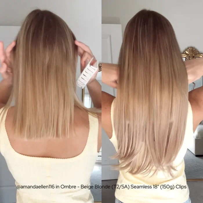 Ombre - Beige Blonde (T2/5A) Seamless Clip-Ins