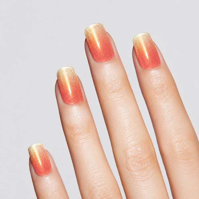 Orange Gradient Gel Nail Stickers