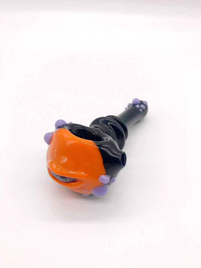Smoke Station Hand Pipe Original Hand-Blown Jahni Glass Eyeball Millie Spoon Hand Pipe