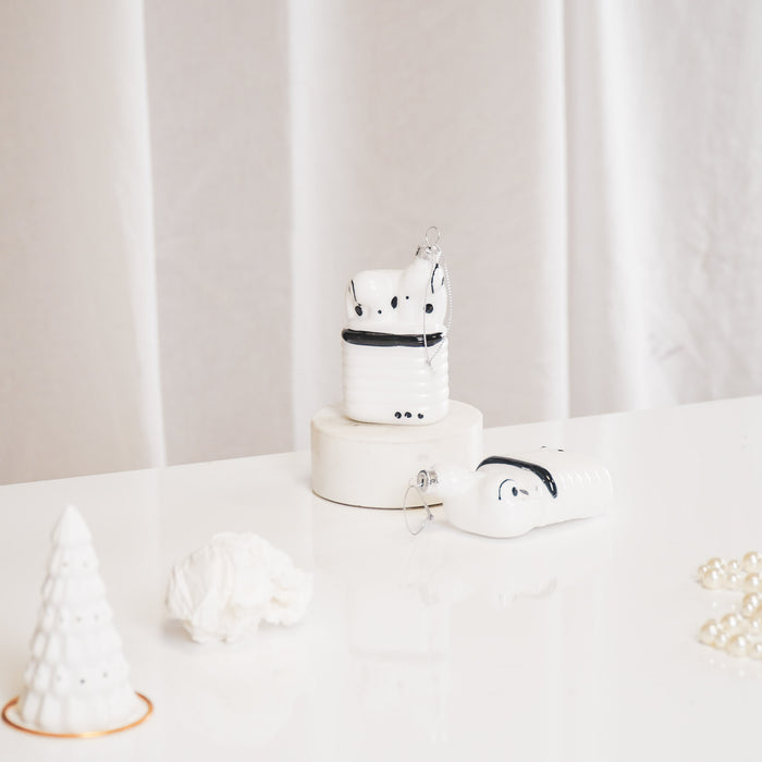 Ornament - Airpods - Kerstballen - Glas - 6,5x3,5x10,5cm