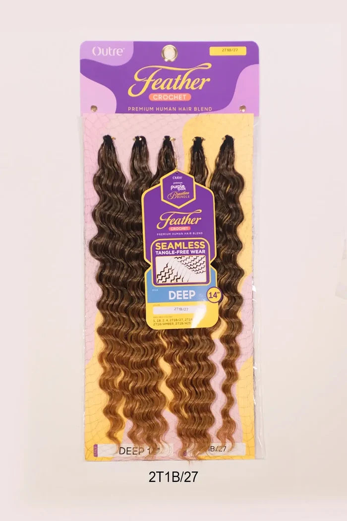 OUTRE PURPLE PACK BRAZILIAN FEATHER CROCHET DEEP 18"