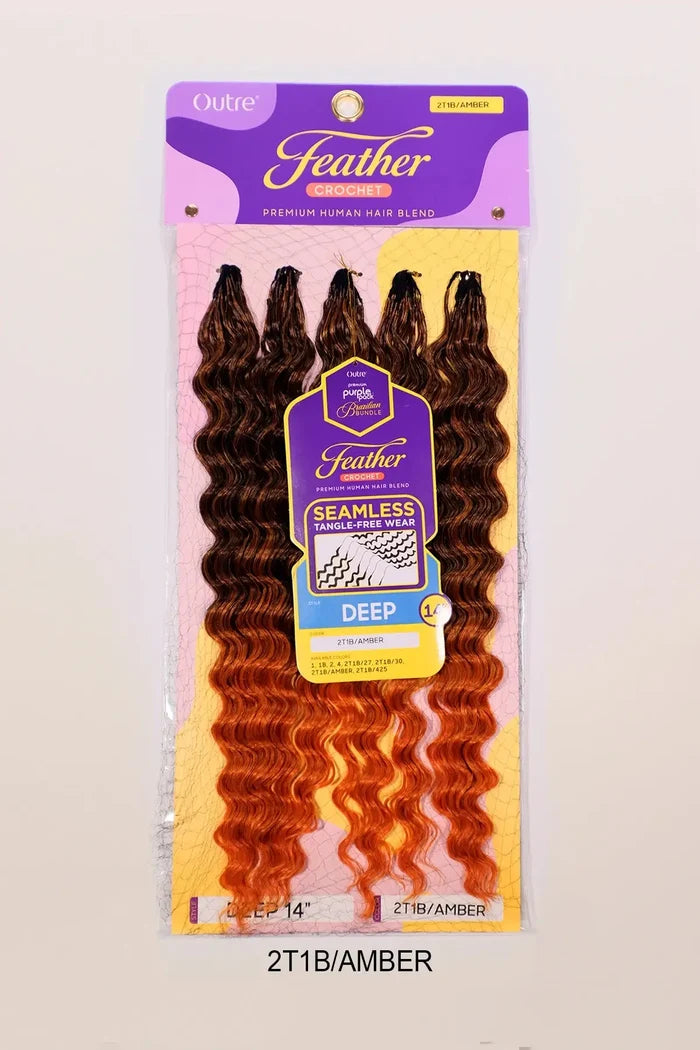 OUTRE PURPLE PACK BRAZILIAN FEATHER CROCHET DEEP 18"