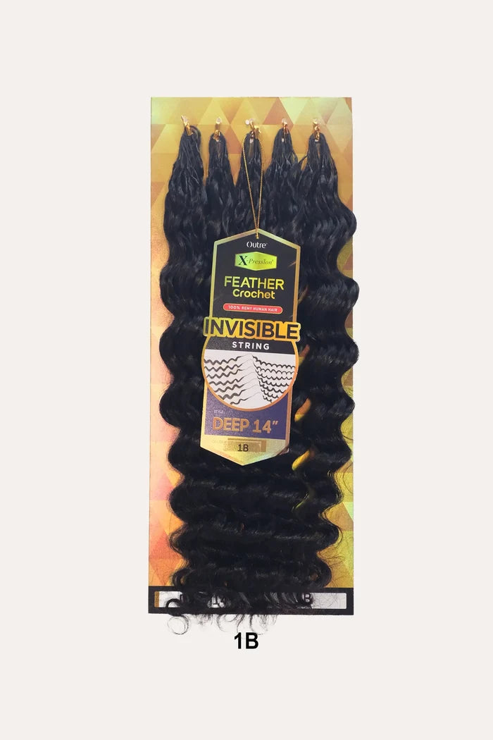 OUTRE X-PRESSION HUMAN HAIR FEATHER CROCHET - DEEP 14"