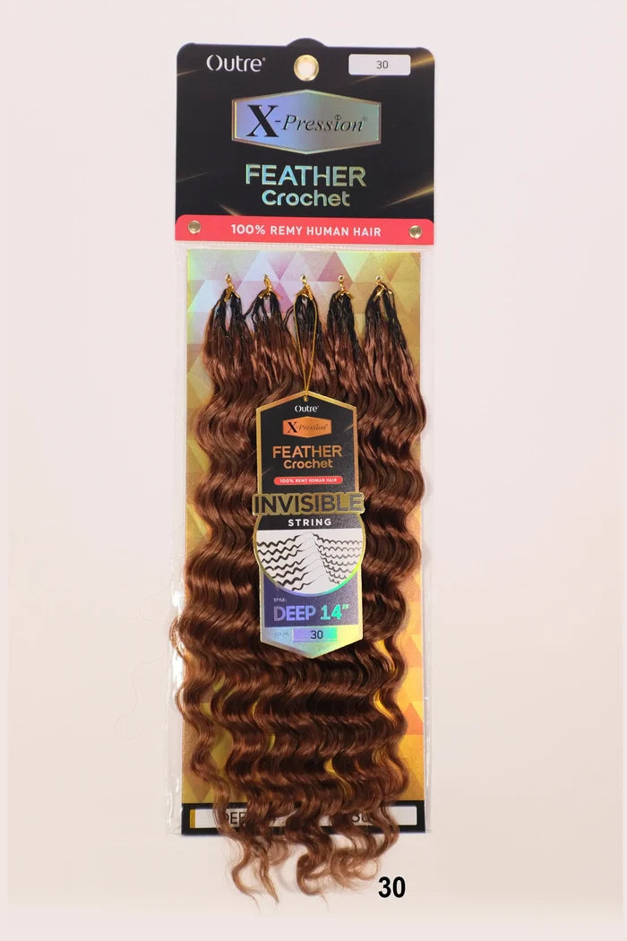 OUTRE X-PRESSION HUMAN HAIR FEATHER CROCHET - DEEP 18