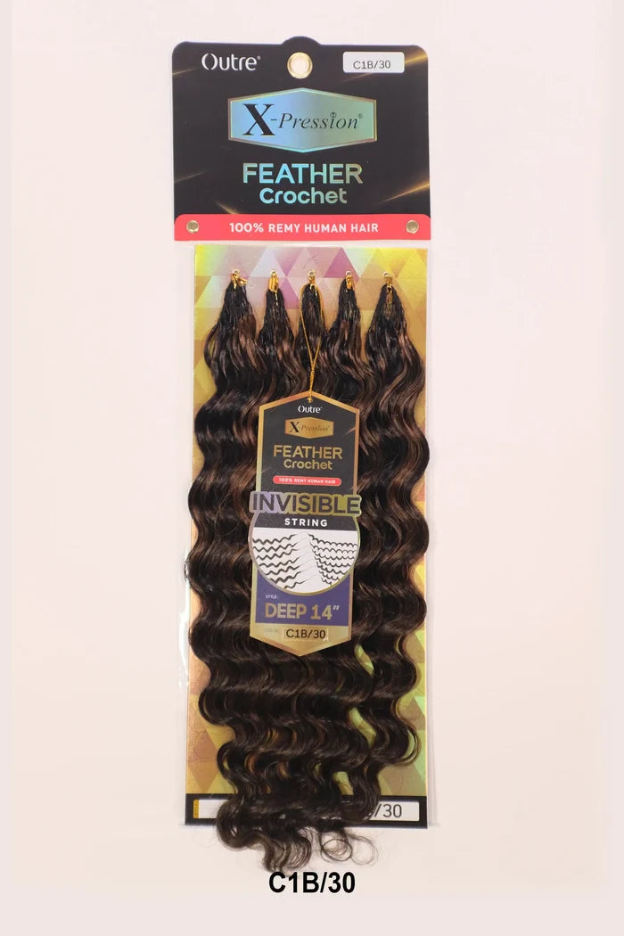 OUTRE X-PRESSION HUMAN HAIR FEATHER CROCHET - DEEP 18