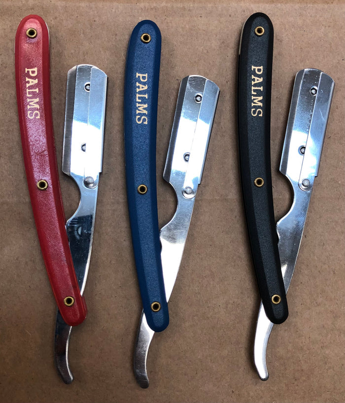 Palms Barber Straight Razor - 3 Color (Black, Red, Blue) - Palms Fashion Inc.