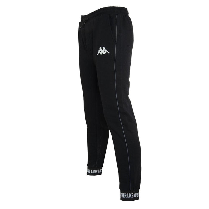 Pantalon Men Kappa Black Logo White