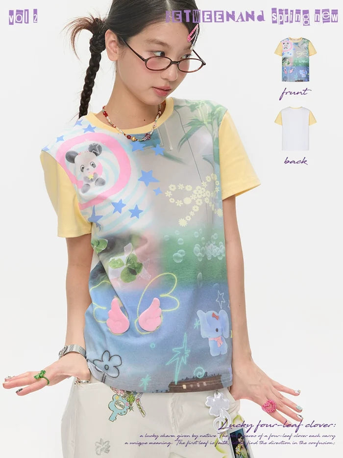 Patchwork dreamcore t-shirt