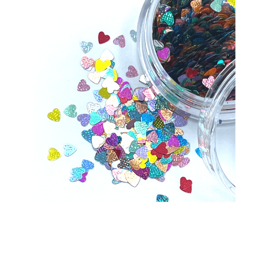 Lazer Hearts Glitter Mix