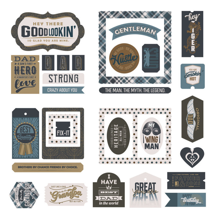 Photoplay - Ephemera - Wingman. Pack of designer cardstock die cuts, pre-cut, acid and lignon free. Available at Embellish Away located in Bowmanville Ontario Canada.