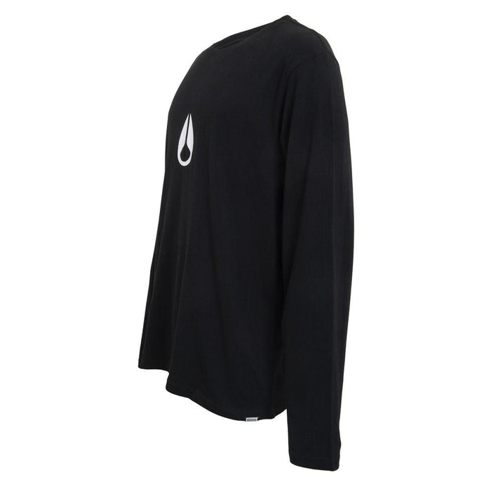Polera Men Long Sleeve Regular Fit Black Logo White