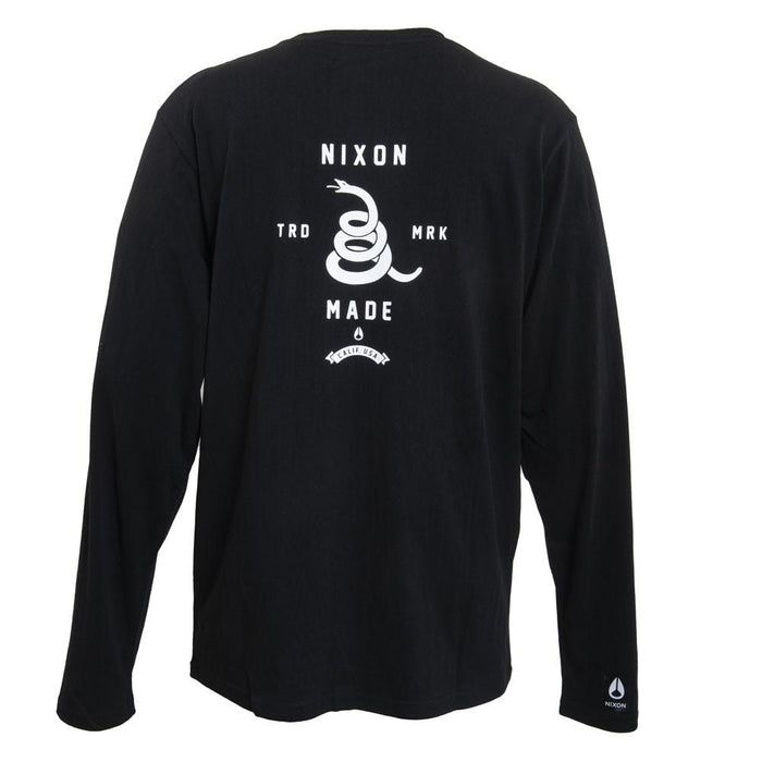 Polera Men Long Sleeve Regular Fit Black Logo White