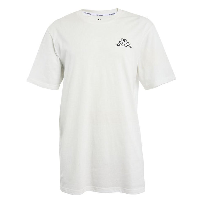 Polera Men Overzise White Logo Back