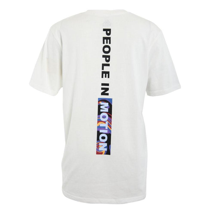Polera Men Overzise White Logo Back