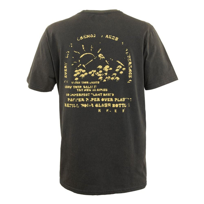 Polera Men Print Back Black Yellow