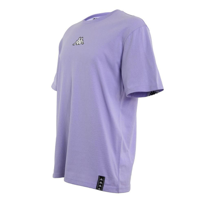 Polera Men Purple Banda Back Cross White