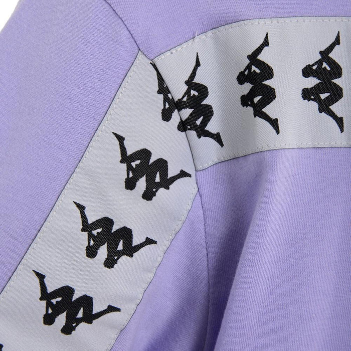 Polera Men Purple Banda Back Cross White