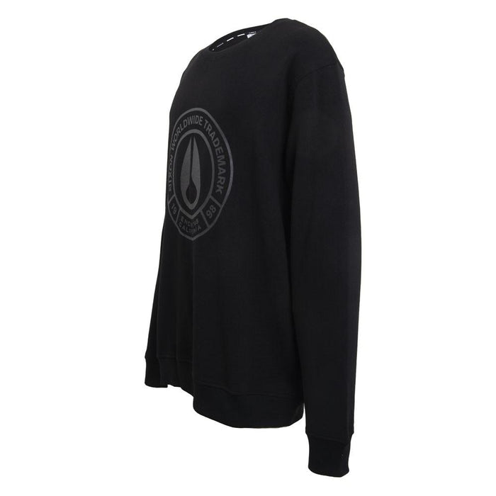 Polerón Crew Black Logo Front Black