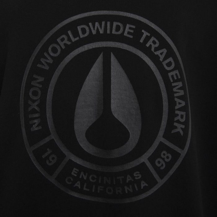 Polerón Crew Black Logo Front Black