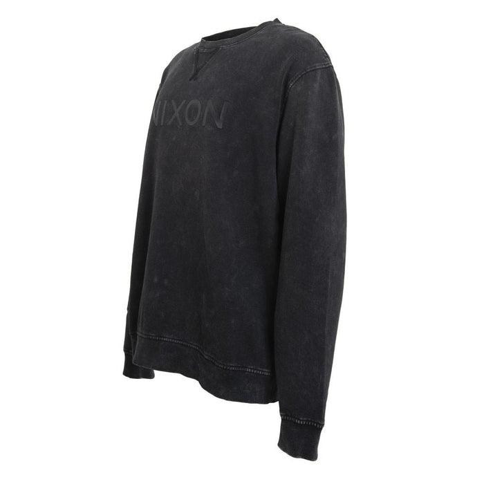 Polerón Crew Men Black Logo Black