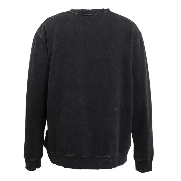 Polerón Crew Men Black Logo Black