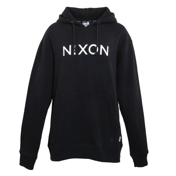 Polerón Hoodie Black logo Cross Back White