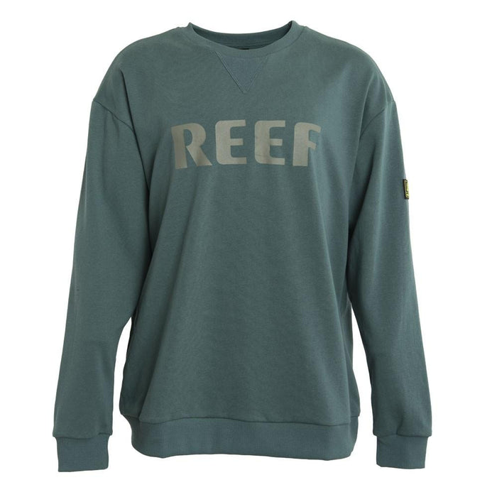 Poleron Men Crew Green Logo Front