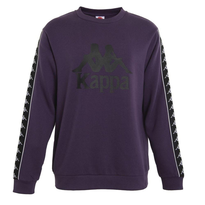 Poleron Men Crew Purple Banda Black