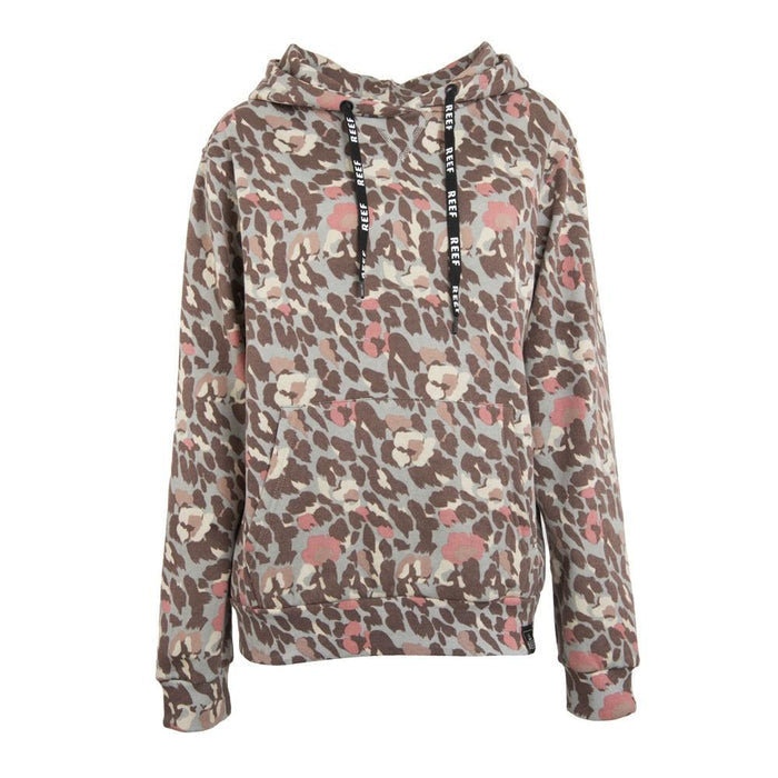 Poleron Women Print Brown Hoodie