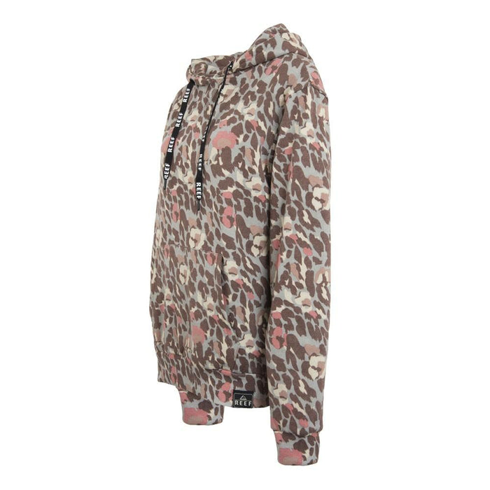 Poleron Women Print Brown Hoodie