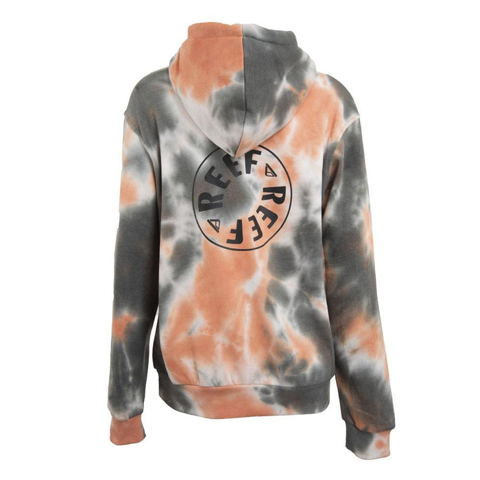 Poleron Women Tiedye Black Orange White Hoodie