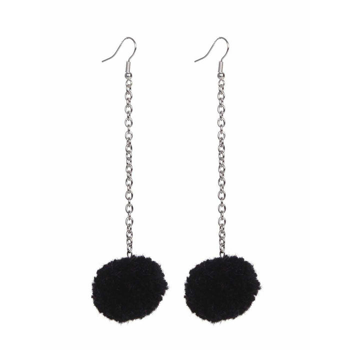 Pom Pom Chain Earrings - Thailand