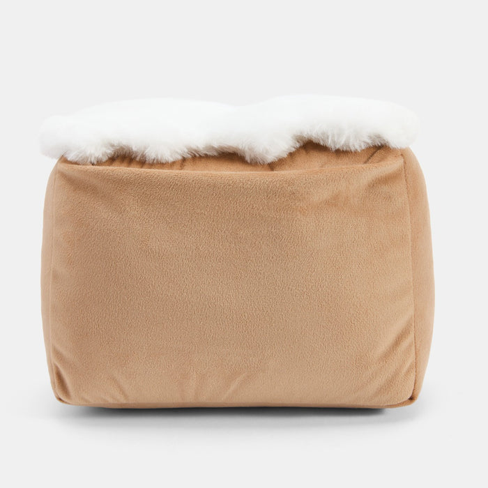 Postcards to North Pole Shaped Cushion - Brown 🇬🇧