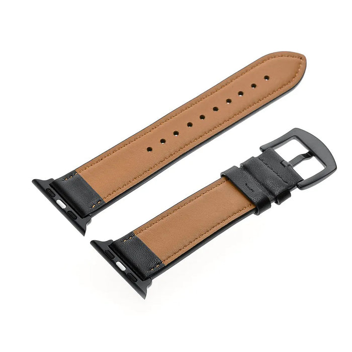 Prestige Leather Band For Apple Watch Multiple Colors Available — These leather bands are crafted with genuine leather and detailed stitching, adding a refined touch to any Apple Watch.