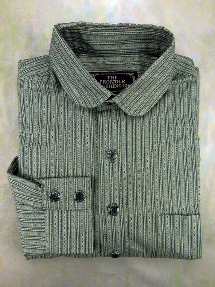 Putty Filigree Stripe Men's Dakota Shirt