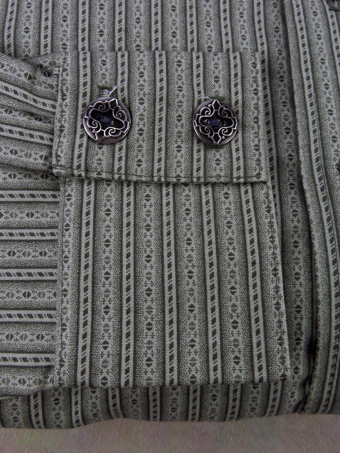 Putty Filigree Stripe Men's Dakota Shirt