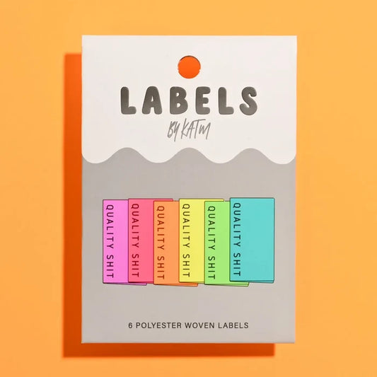 Quality Shit Woven Labels (Neon)