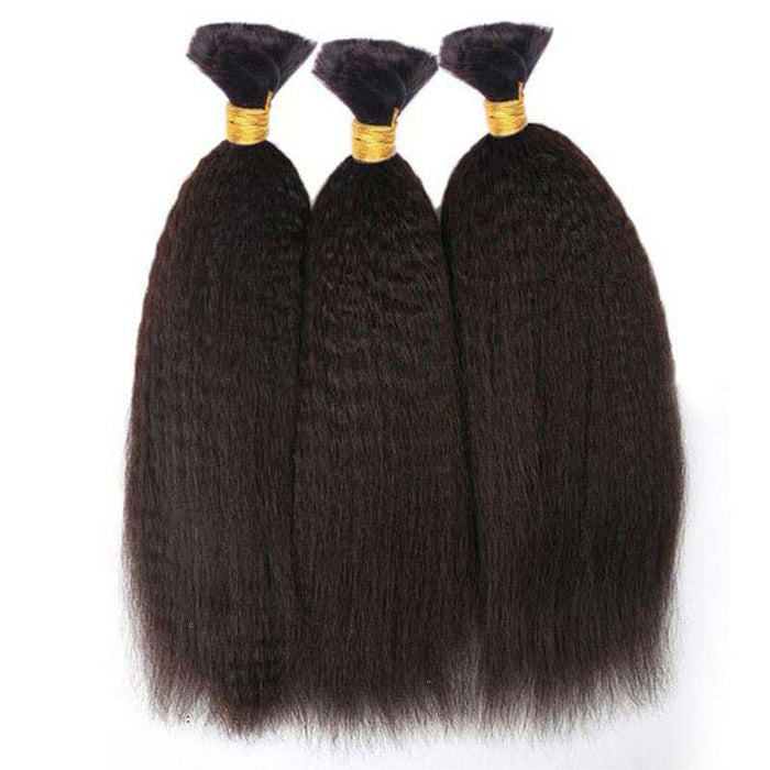 qvr kinky straight bulk hair for braiding