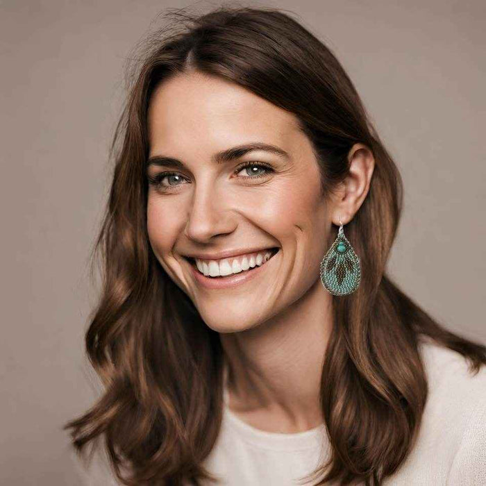 Raindrop Seed Bead Earrings - Guatemala