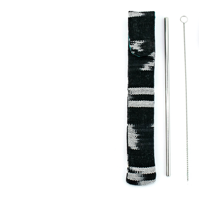 Reusable Sustainable Straw Kit with Straw and Cleaner - Guatemala